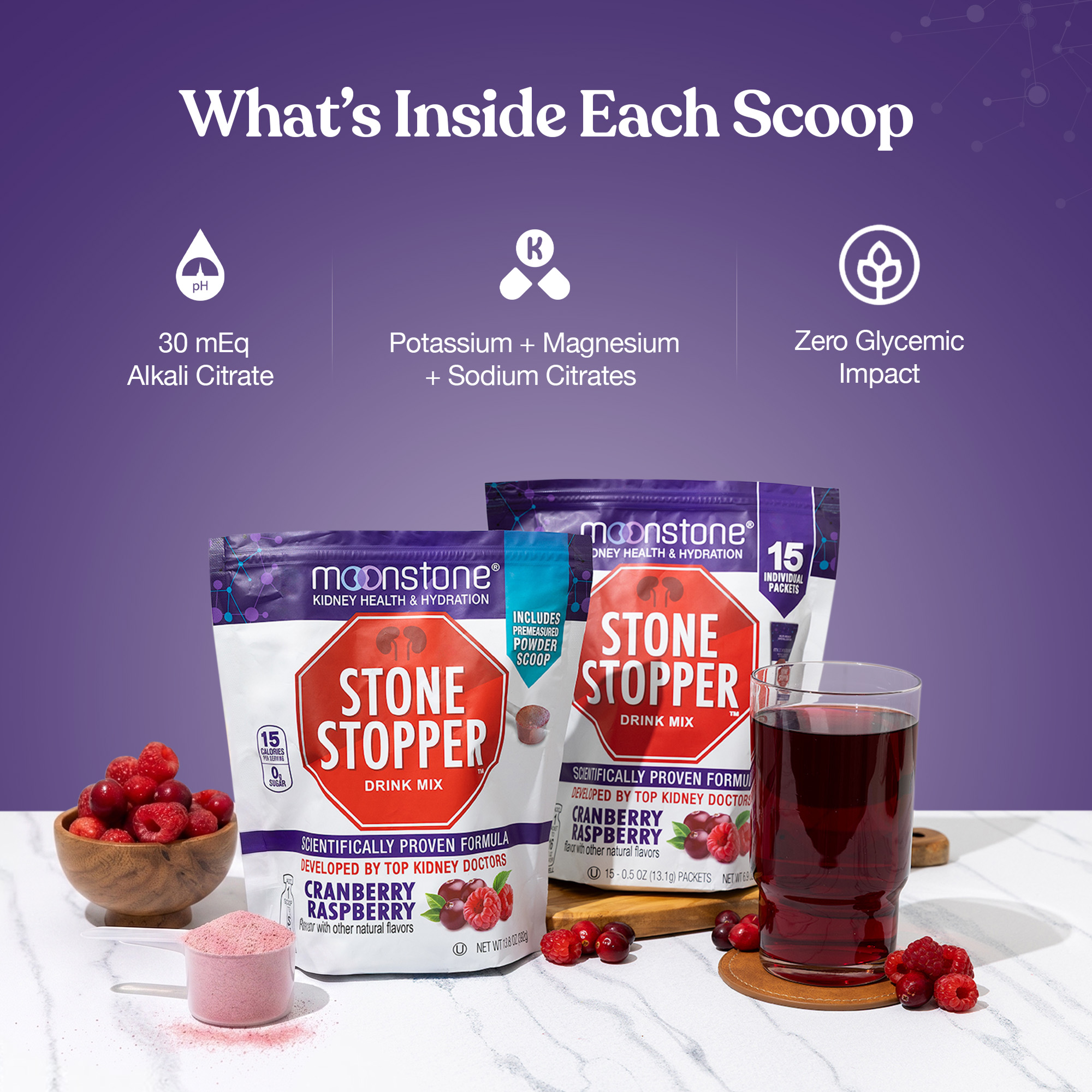 Cranberry Raspberry Stone Stopper 30 Day Supply (30 Servings)