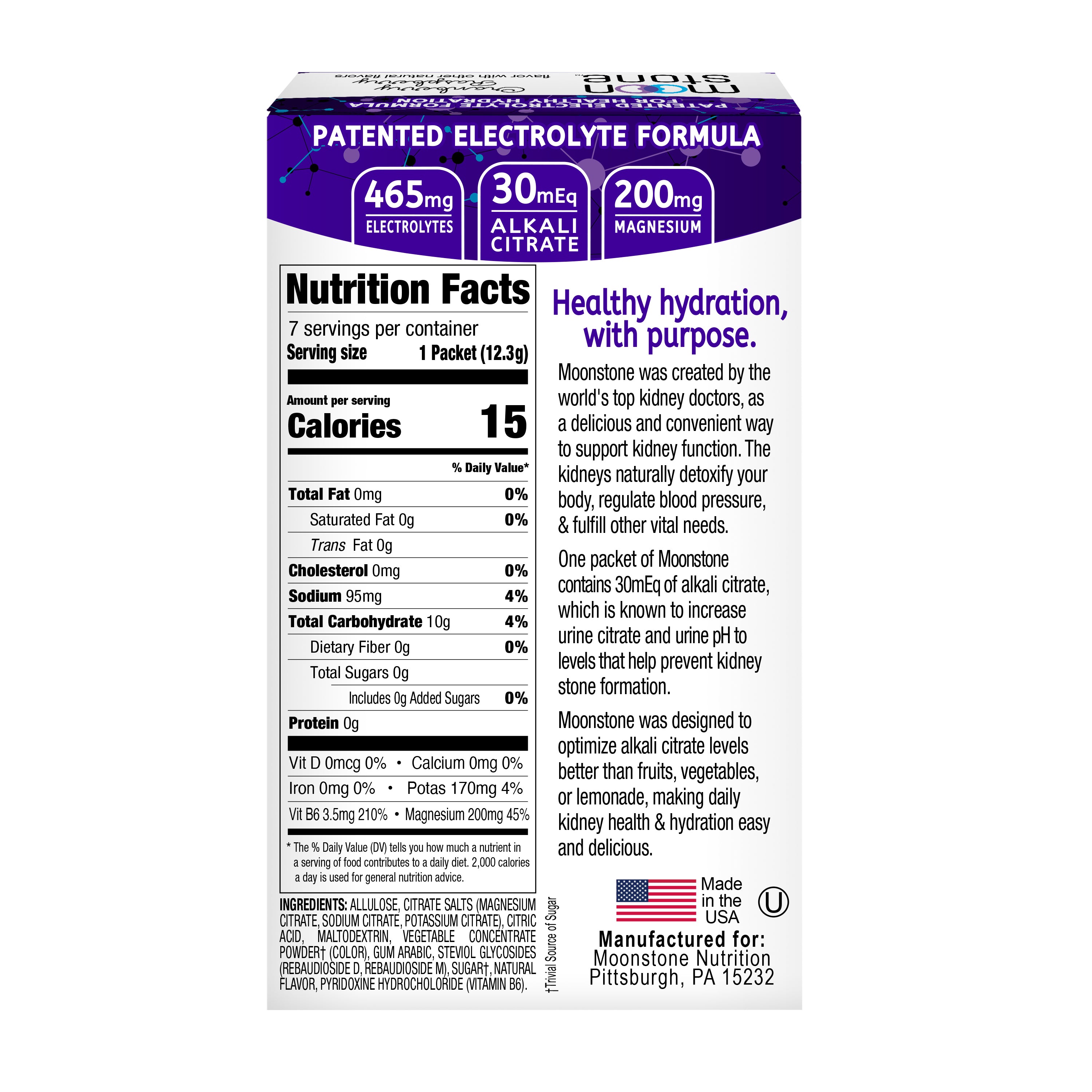 Moonstone Nutrition Lemonade flavored Soft drinks for kidney stones